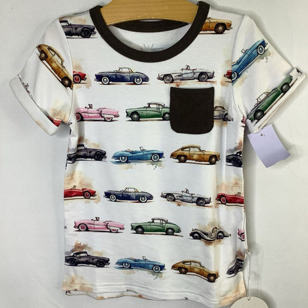 Size 4: Riley & Rett White/Colorful Cars T-Shirt NEW w/ Tags