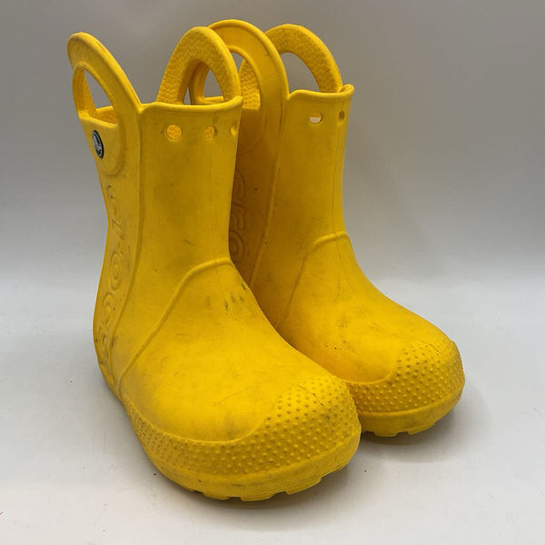 Size 8: Crocs Yellow Rain Boots