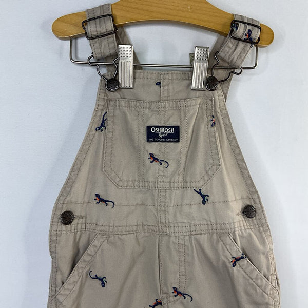 Size 2: OshKosh Gray/Blue Lizards Overalls