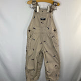 Size 2: OshKosh Gray/Blue Lizards Overalls