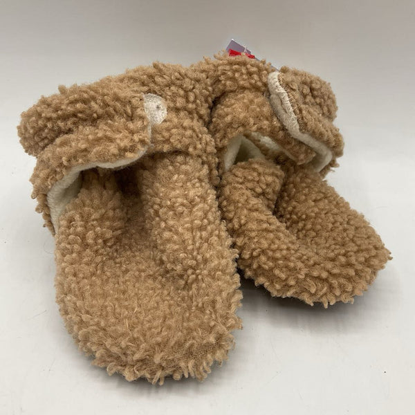 Size 6-12m: Brown Faux Shearlin Velcro Booties