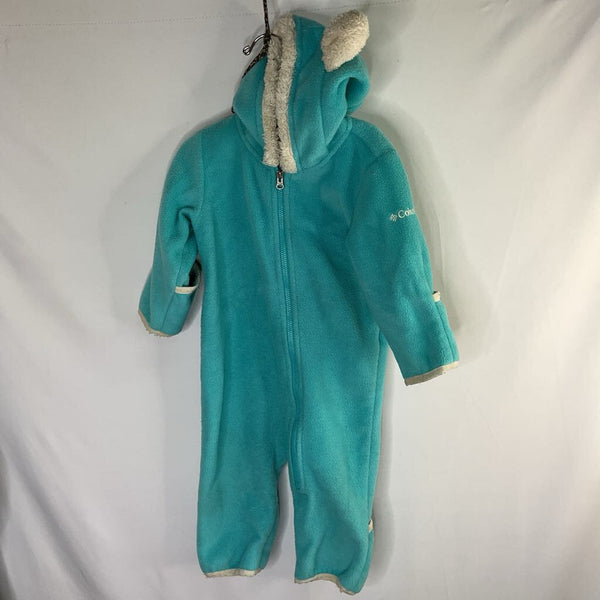 Size 6m: Columbia Blue/White Fleece Bunting REDUCED