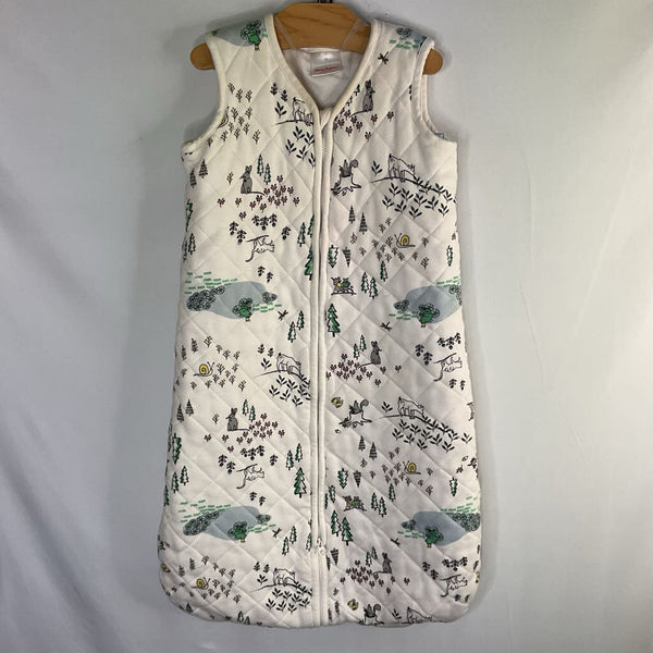 Size OS: Hanna Andersson White/Multi Woodland Quilted Sleepsack REDUCED