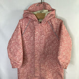 Size 3-4: Jan & Jul Pink Floral Fleece Lined Rainsuit