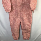 Size 3-4: Jan & Jul Pink Floral Fleece Lined Rainsuit