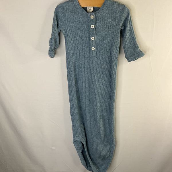 Size 0-3m: Kate Quinn Blue Ribbed Romper