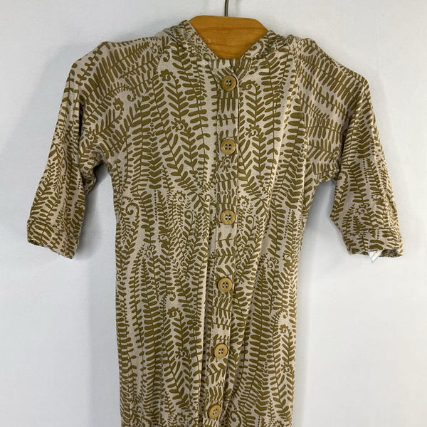 Size 3-6m: Kate Quinn Green Vines Hooded Romper