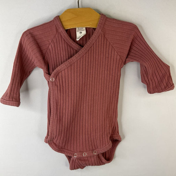 Size 3-6m: Kate Quinn Purple Ribed Long Sleeve Onesie