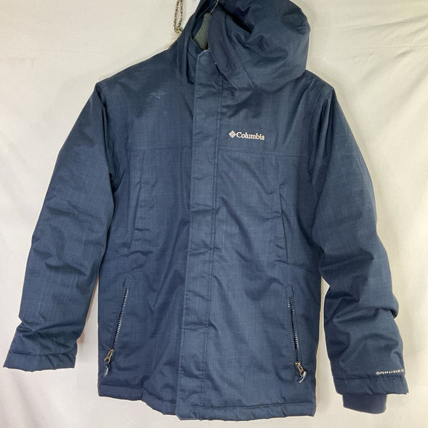 Size 10-12: Columbia Blue Omni-Heat Zip Coat