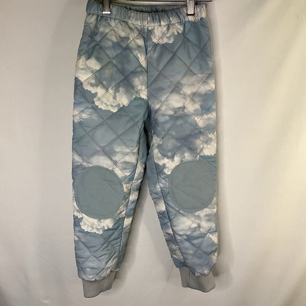 Size 5-6: Molo Blue/White Clouds Quilted Water Resistant Pants