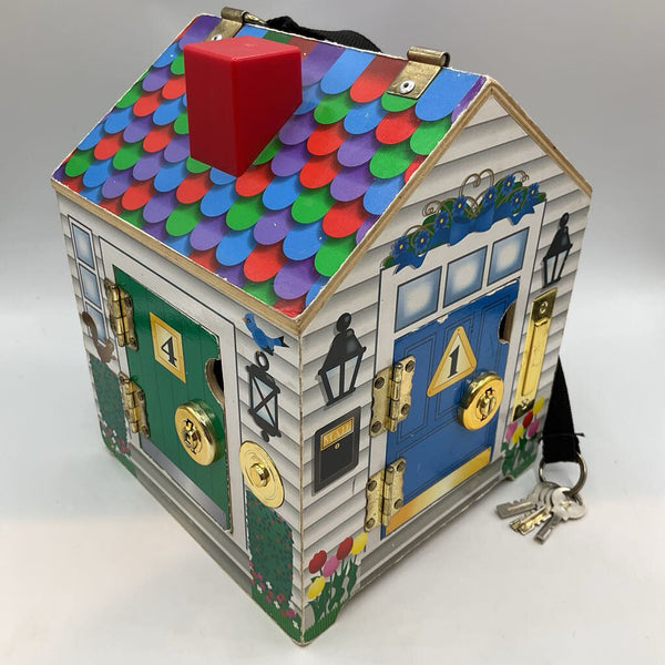 Melissa & Doug Take-Along Wooden Doorbell House