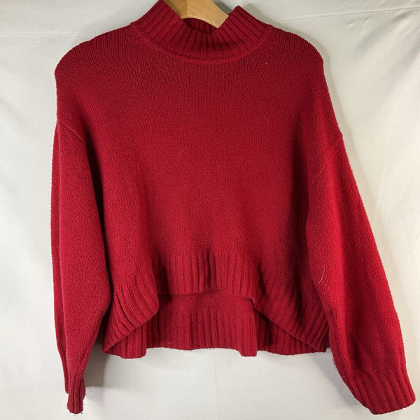 Size 8: Gap Red Mock Neck Sweater