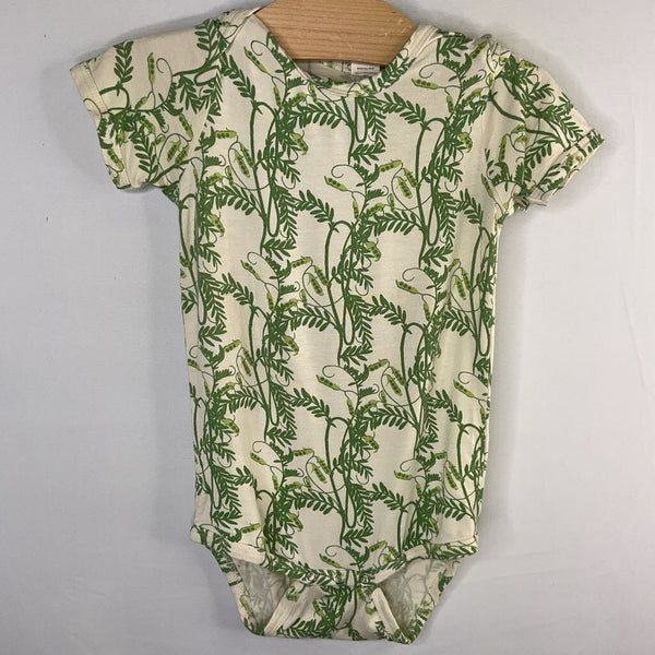 Size 18-24m: Kate Quinn Cream/Green Vines Bamboo Onesie