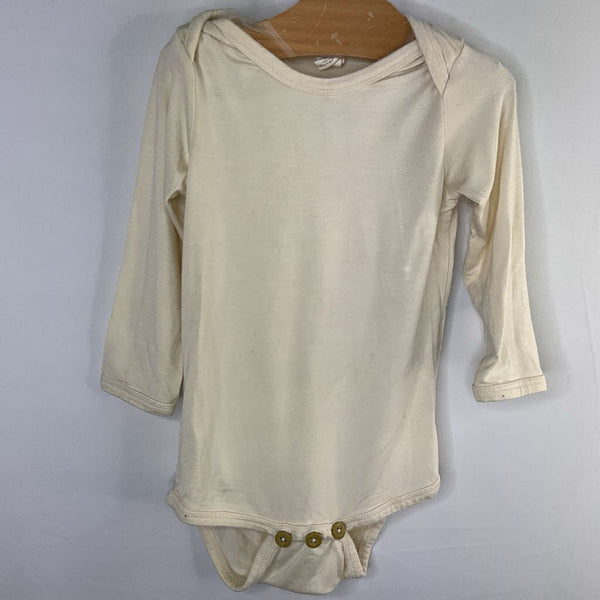 Size 12-18m: Kate Quinn Cream Bamboo Long Sleeve Onesie