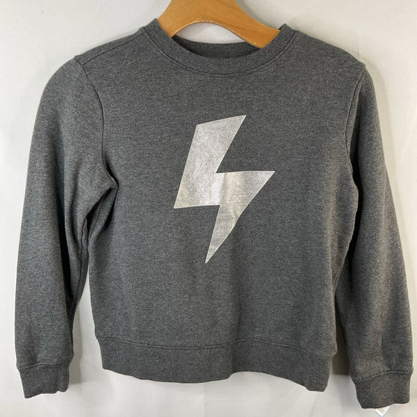Size 8-9: Primary Gray/Silver Lightnning Bolt Sweatshirt