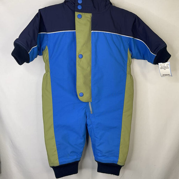 Size 6-12m (70): Hanna Andersson Blue/Green Snow Suit