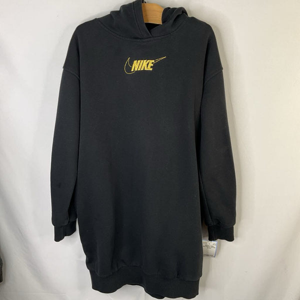 Size 6-7: Nike Black/Gold Hoodie Dress