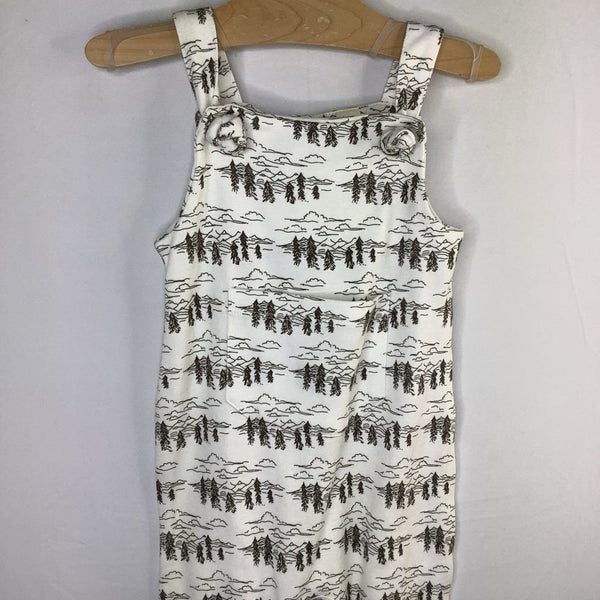 Size 18-24m: Kate Quinn White/Brown Mountains Overalls NEW w/ Tags