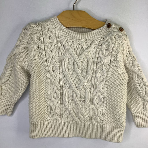 Size 6-12m: Gap Cream Cable Knit Sweater