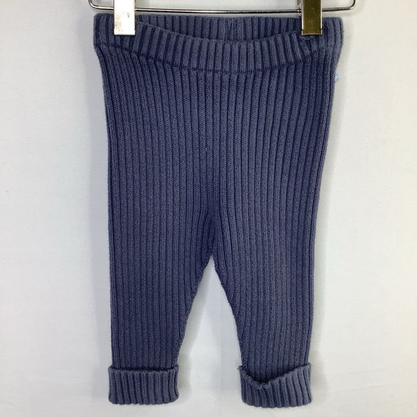 Size 3-6m (60): Hanna Andersson Blue Ribbed Knit Cozy Pants
