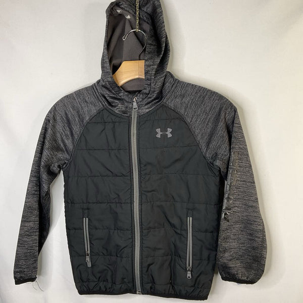 Size 7-8: Under Armour Black/Gray Zip Hoodie