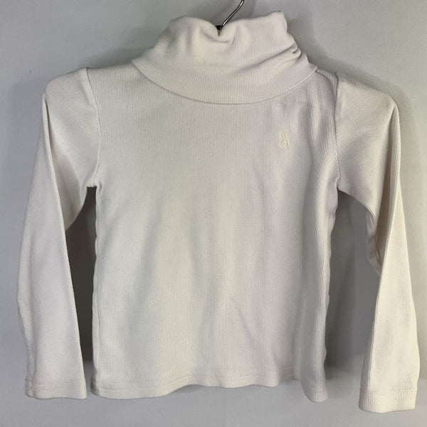 Size 3: Polo White Ribbed Turtleneck