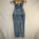 Size 2: OshKosh Blue/Pink Hearts Denim Overalls