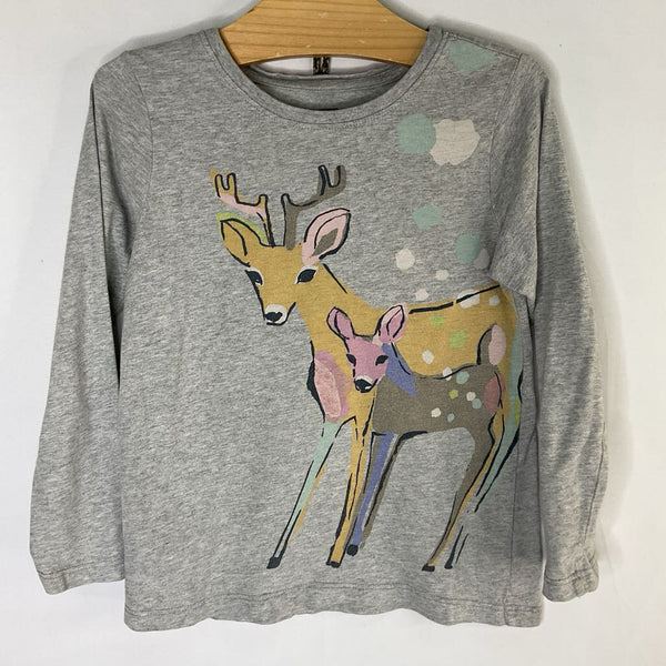 Size 5: Tea Gray/Colorful Doe Long Sleeve Shirt