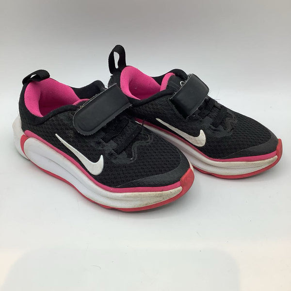 Size 9: Nike Black/White/Pink Velcro Sneakers