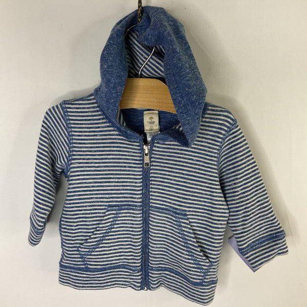 Size 3m: Tucker + Tate Blue/White Striped Zip Hoodie
