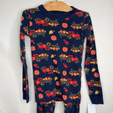 Size 6-7 (120): Hanna Andersson Navy/Multi Fall Harvest Organic Cotton 2pc PJs