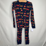 Size 6-7 (120): Hanna Andersson Navy/Multi Fall Harvest Organic Cotton 2pc PJs