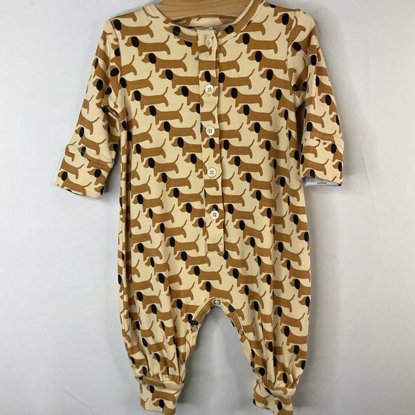 Size 6-9m: Kate Quinn Brown Dachshunds Snap Romper