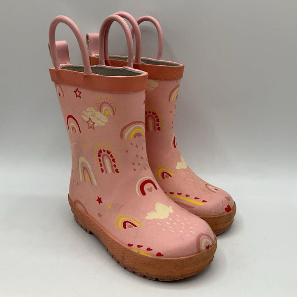 Size 6.5: Jan & Jul Pink Rainbows Rain Boots