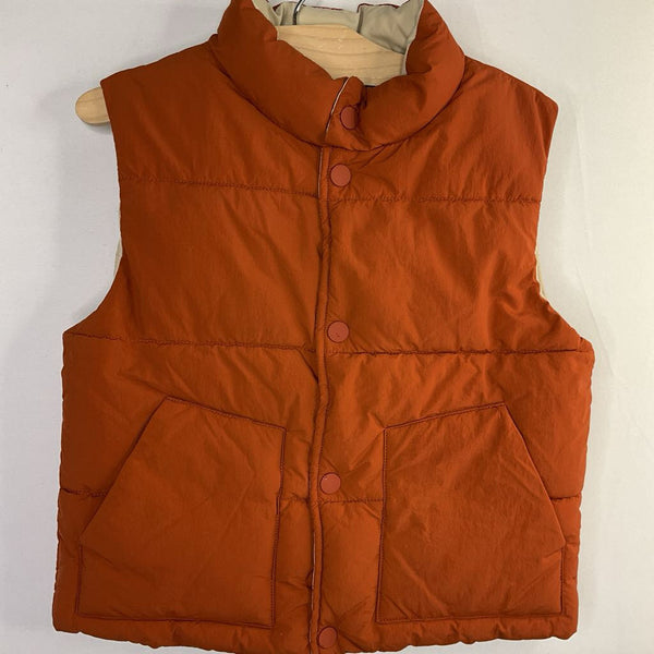 Size 3-4: Zara Orange/Beige Reversible Puffer Vest