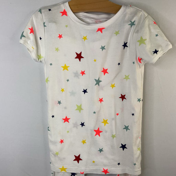 Size 8: Old Navy White/Colorful Stars 2pc PJs