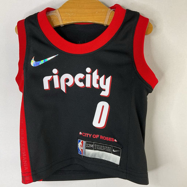 Size 12m: NBA Black/Red PDX Trailblazers Lillard Jersey