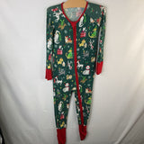 Size 2: Little Sleepies Green/Multi Doggies Bamboo 1pc Holiday PJs
