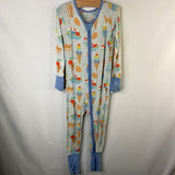 Size 12-18m: Little Sleepies Blue/Multi Ice Cream Bamboo 1pc Zip PJs