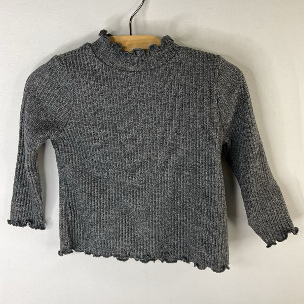 Size 3-6m: Old Navy Gray Ribbed Long Sleeve Shirt