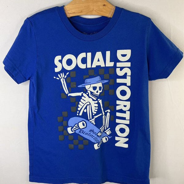 Size 5-6: Black Kat Blue Social Distortion Band T-Shirt