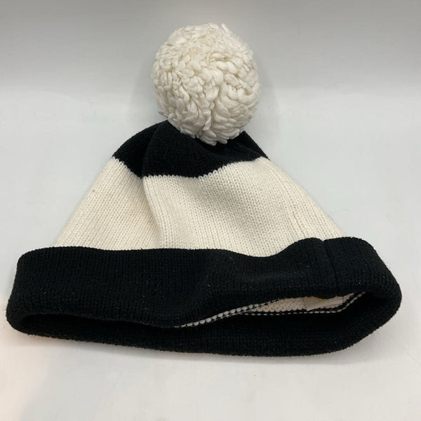 Size OS Big Kid: Kate Spade Black/Whtie Pompom Beanie
