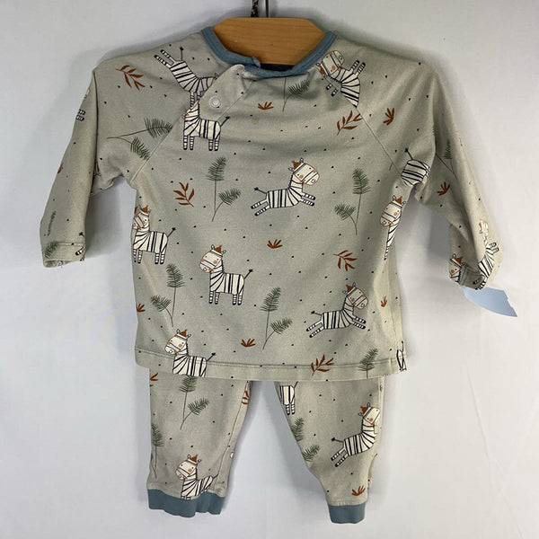 Size 12-18m: Viverano Gray Birthday Zebras 2pc PJs REDUCED