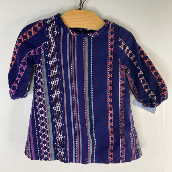 Size 6m: Tucker + Tate Pirple/Multi Embroidered Long Sleeve Dress