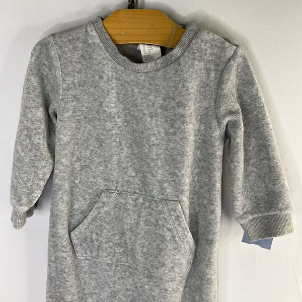Size 4-6m: H&M Gray Terry Cloth Snap Romper