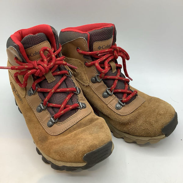 Size 4Y: Columbia Brown/Red Lace-Up Hiking Boots