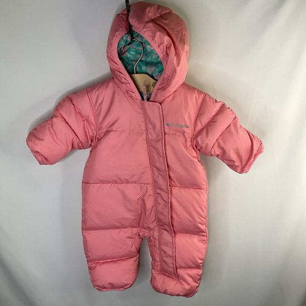 Size 0-3m: Columbia Pink Fleece Lined Down Bunting