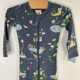 Size 18-24m (80): Hanna Andersson Blue Fairytale Forest Organic Cotton 1pc Zip-Up PJs