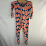 Size 18-24m: Kickee Pink/Blue Whales Bamboo 1pc Snap-Up PJs