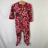 Size 9m: Carter's Pink/Multi Floral 1pc Fleece Footy PJs